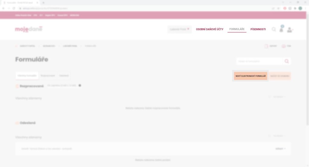 Daňové přiznání online - nový elektronický formulář