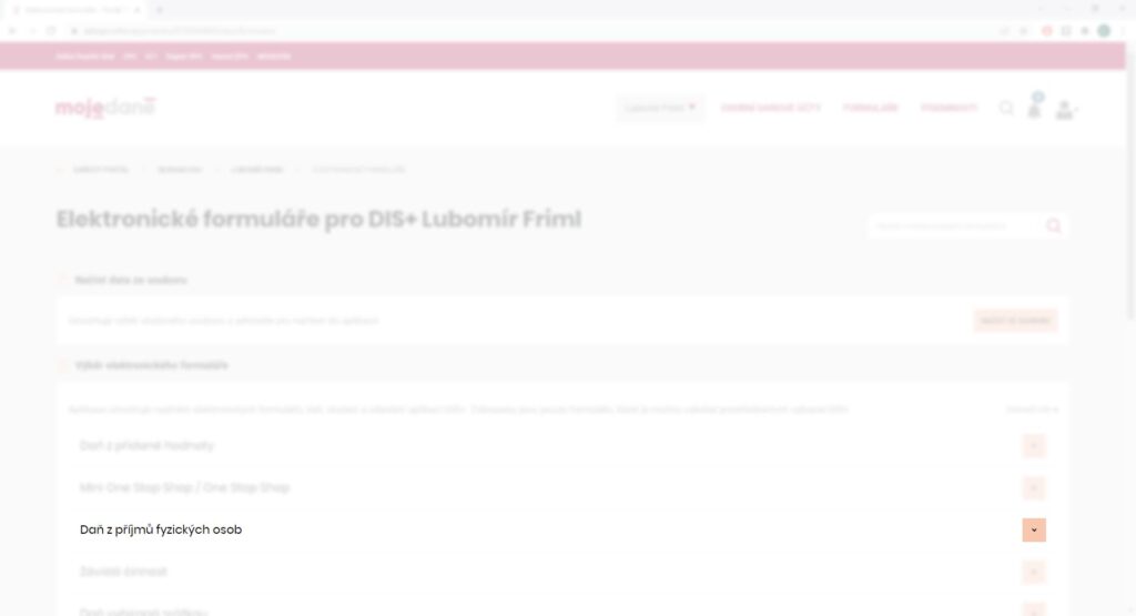 Daňové přiznání online - Daň z příjmu fyzických osob